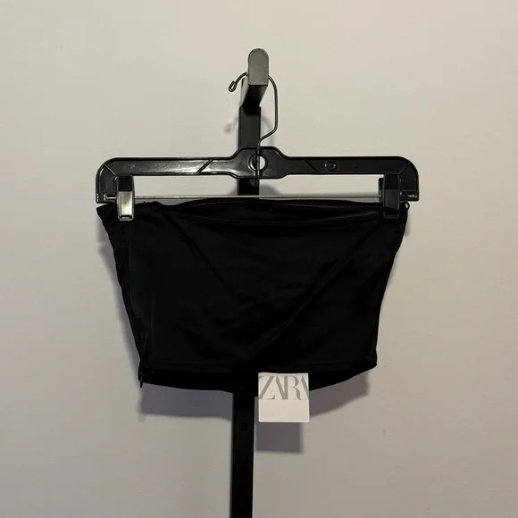 Zara Satin Tube Top Size S NEW - Picture 2 of 4